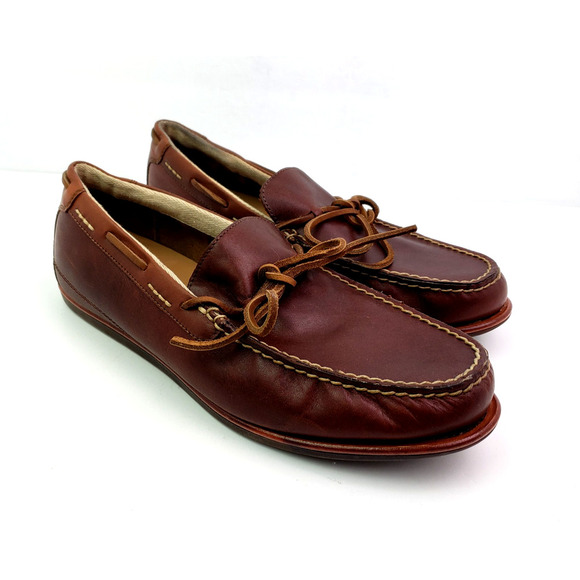 Aldo Mens Size 9.5 Brown Leather Slip On Casual Formal Loafer Shoes